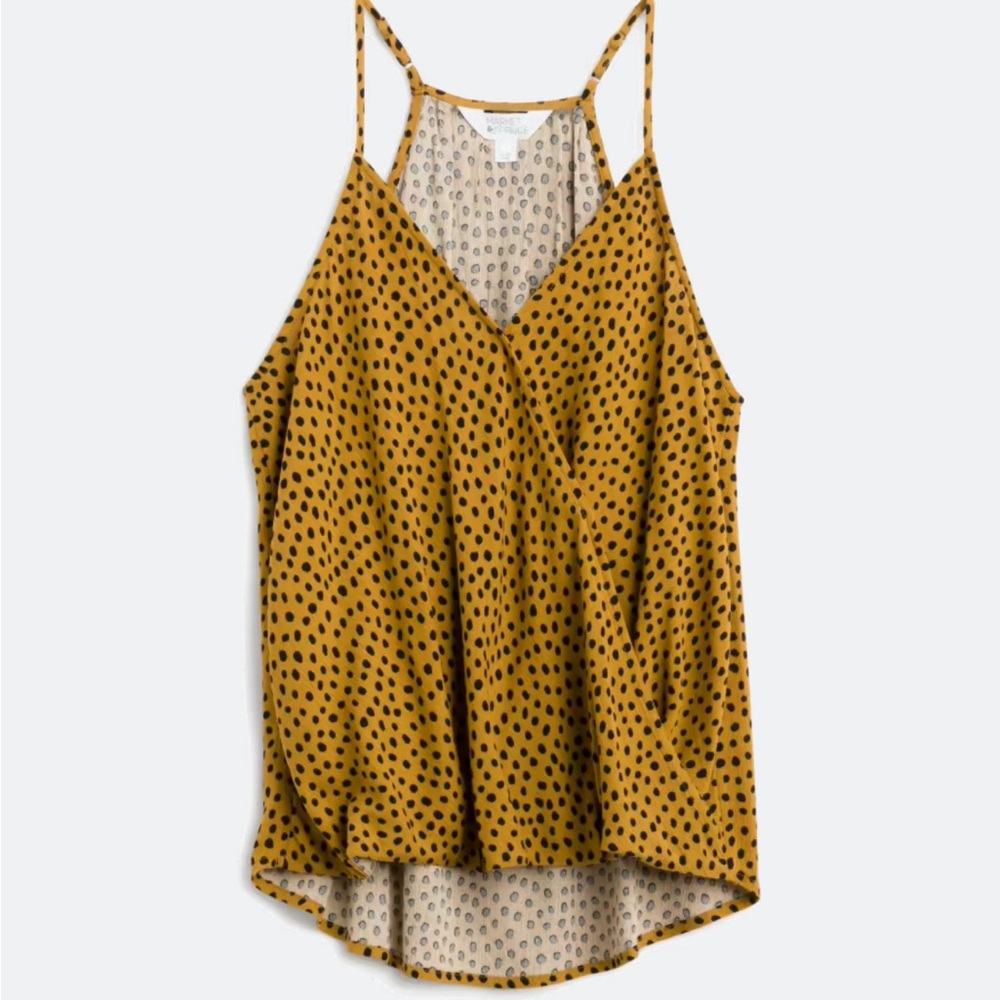 Market & Spruce Mustard Polka Dot Camisole